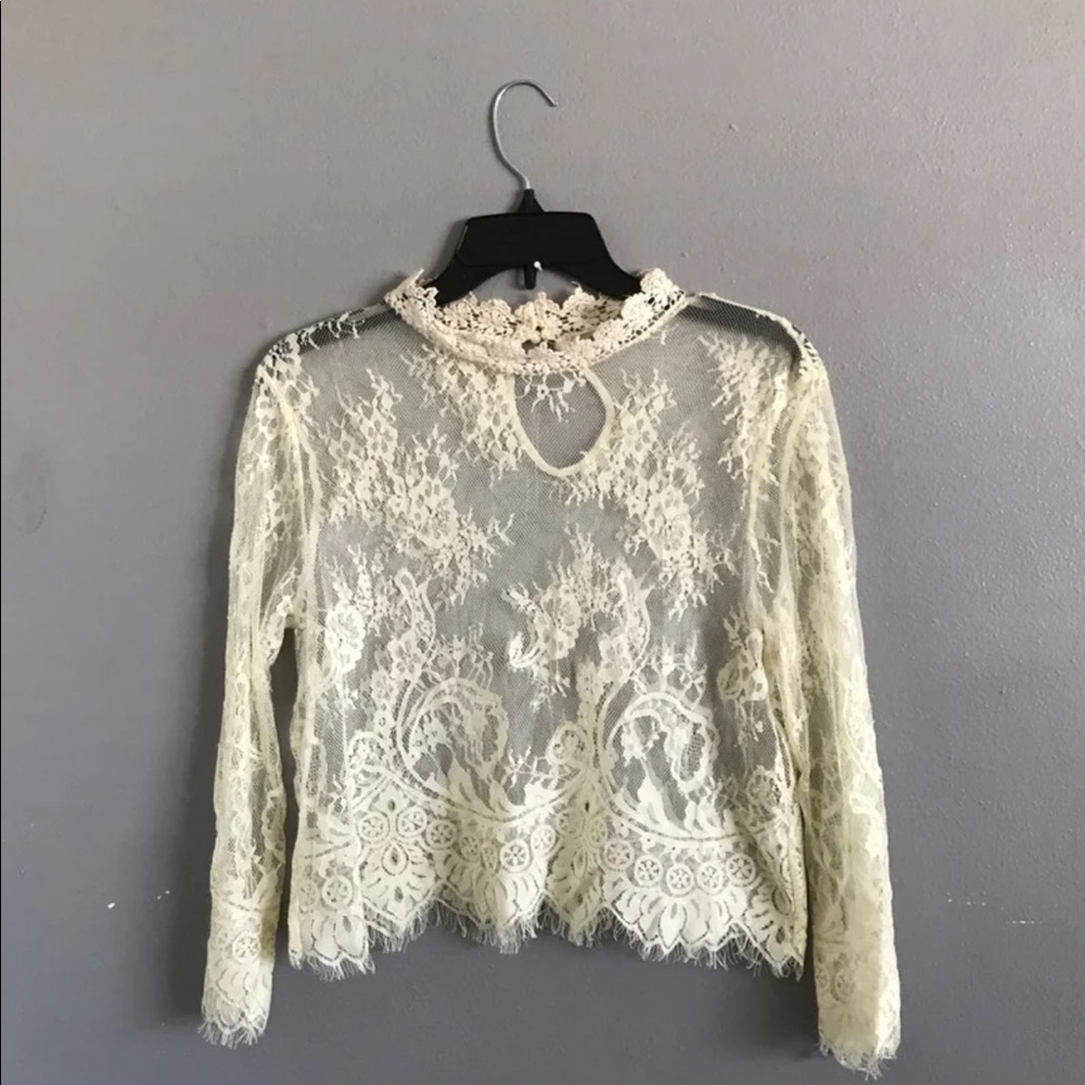 Charlotte Russe lace crop top